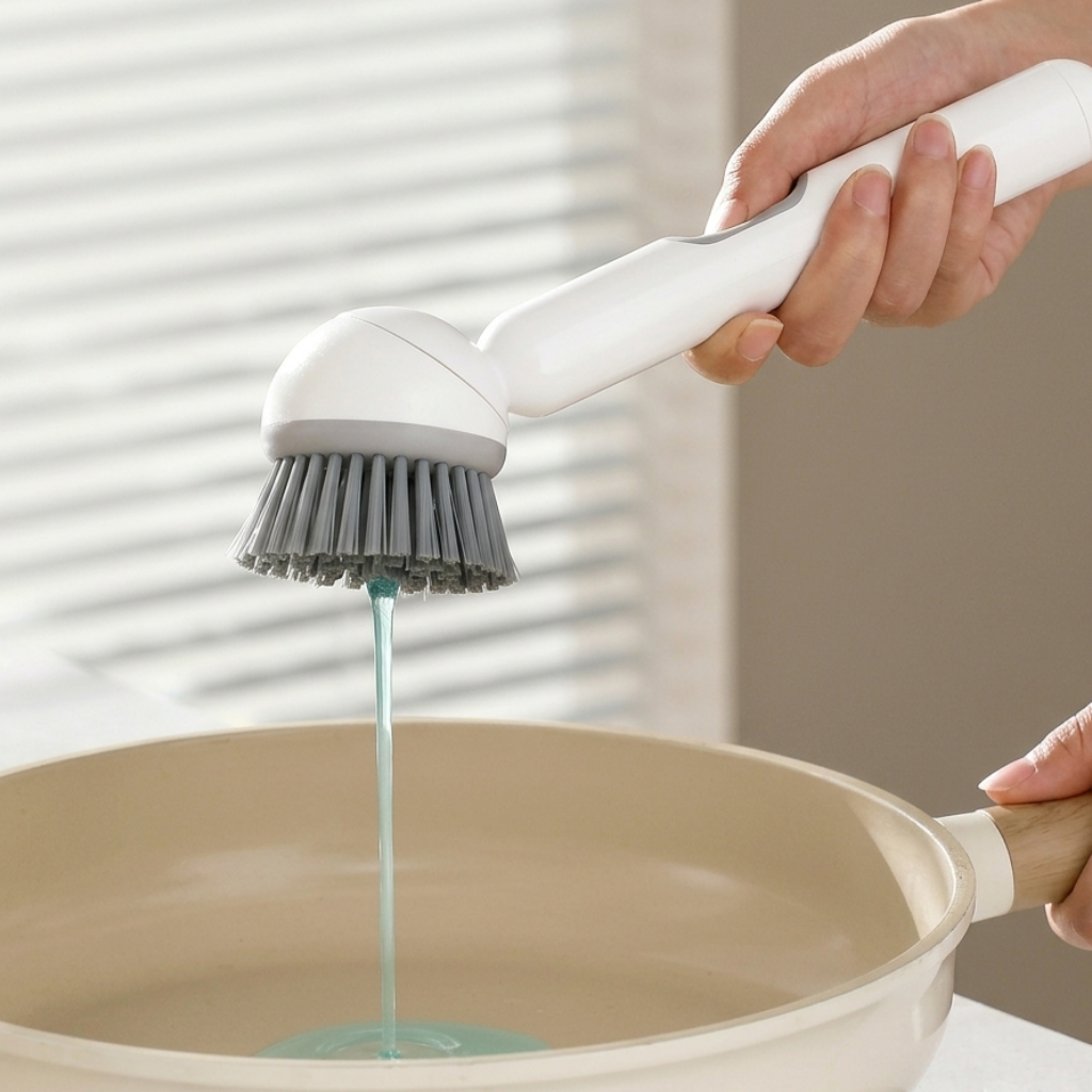 2-in-1 Rotating Soap Dispensing Dish Brush
