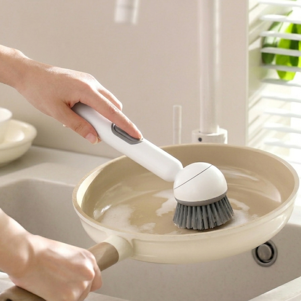 2-in-1 Rotating Soap Dispensing Dish Brush