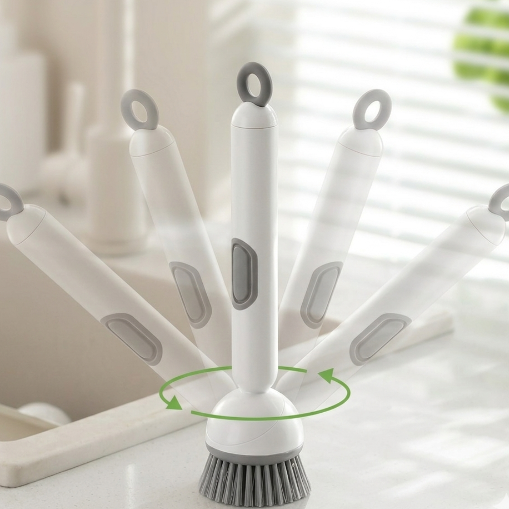 2-in-1 Rotating Soap Dispensing Dish Brush